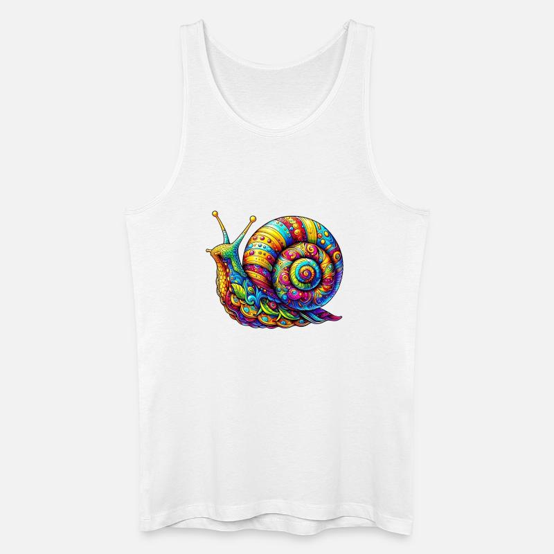 Schnecke - Männer Bio Tank Top - Weiß