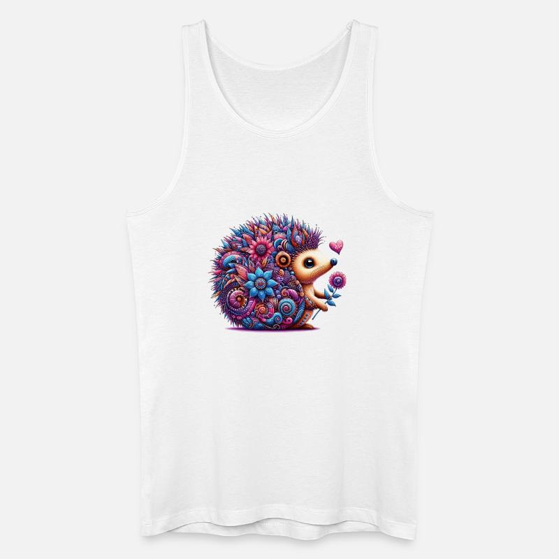 Igel - Männer Bio Tank Top - Weiß