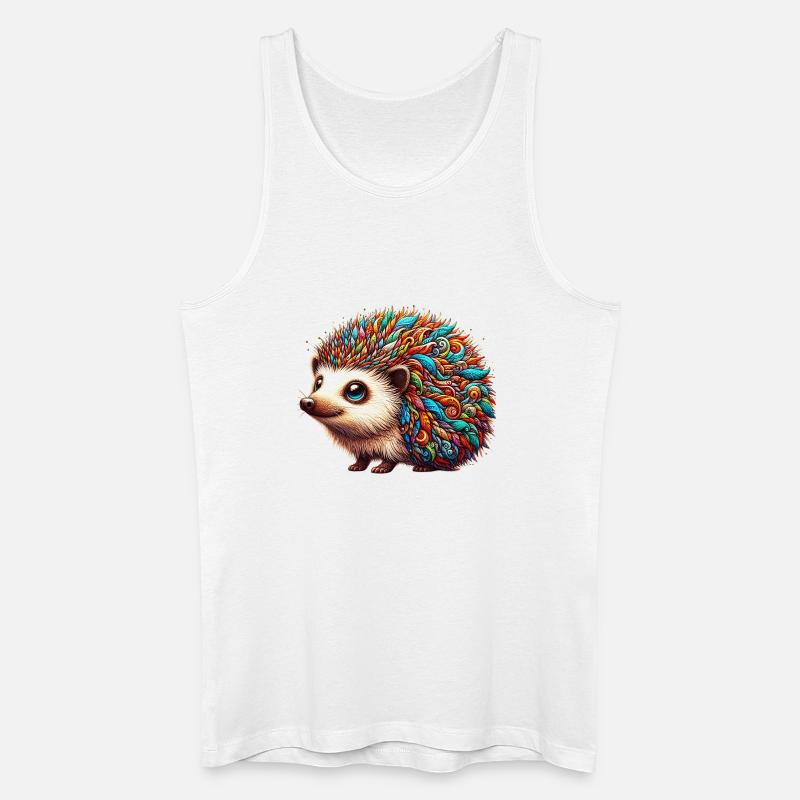 Igel - Männer Bio Tank Top - Weiß