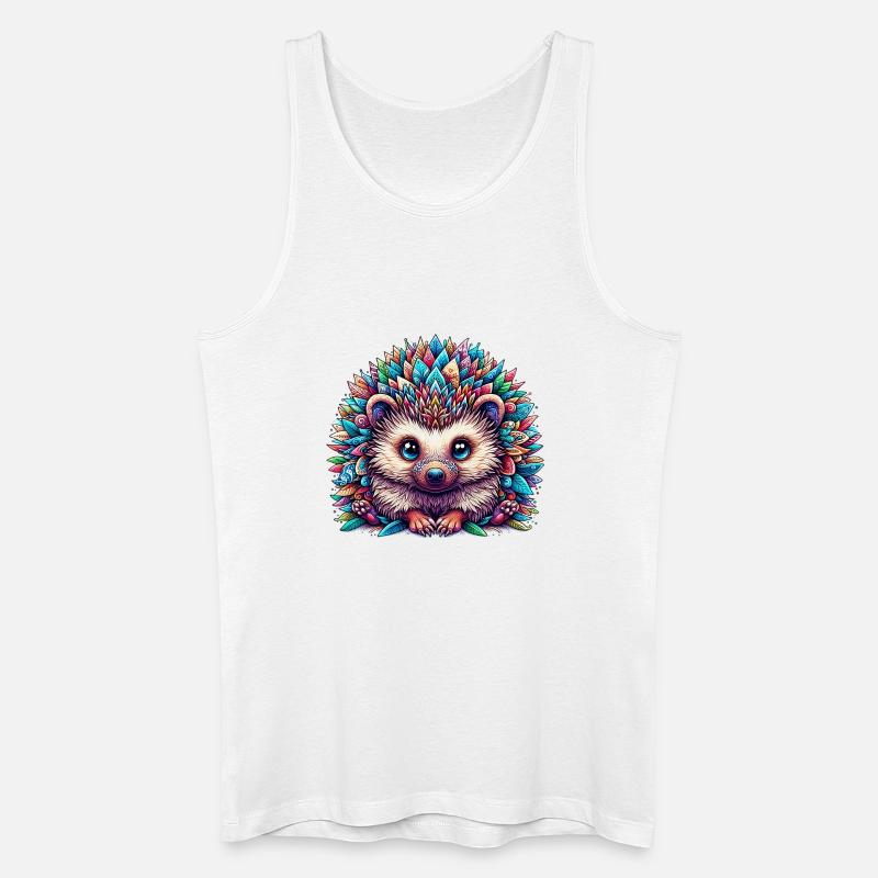 Igel - Männer Bio Tank Top - Weiß