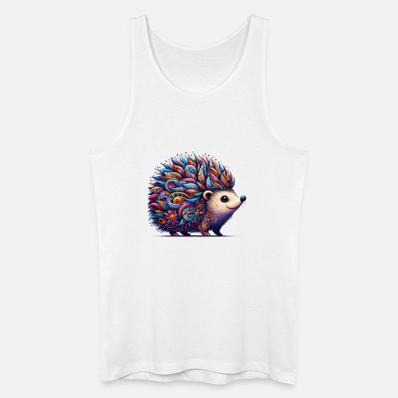 Igel - Männer Bio Tank Top - Weiß