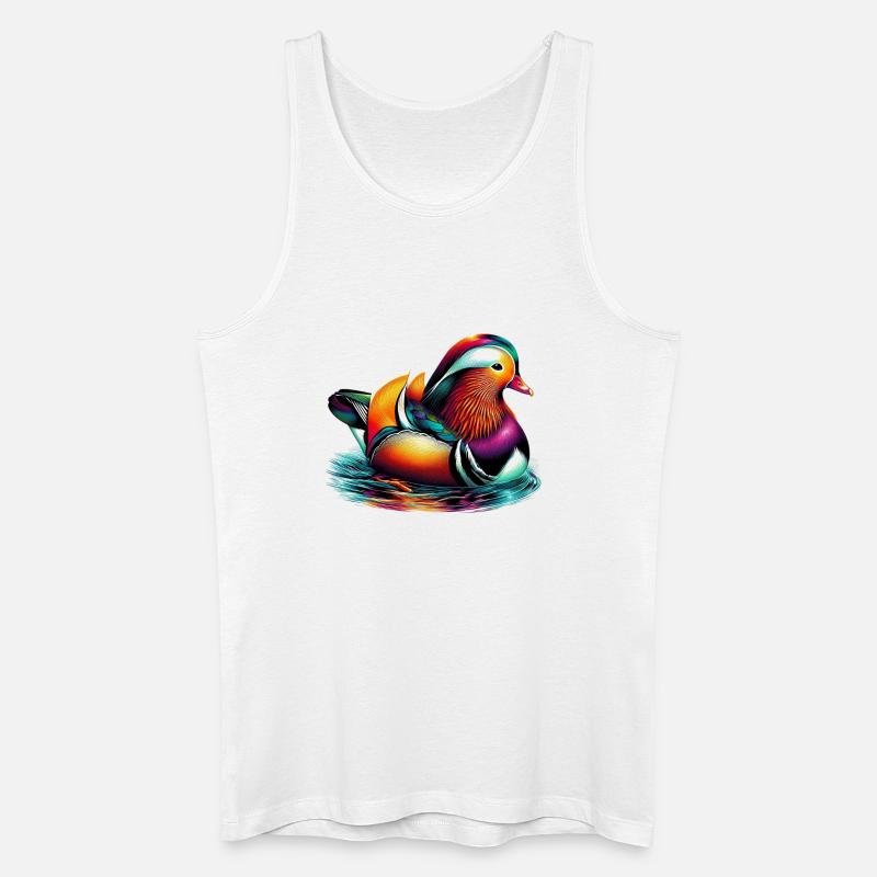 Mandarinente - Männer Bio Tank Top - Weiß
