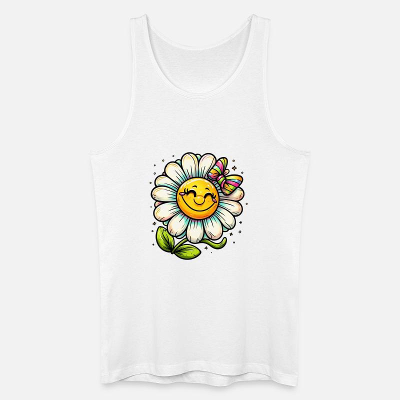 Gänseblümchen - Männer Bio Tank Top - Weiß