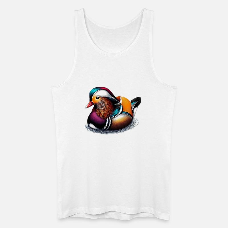 Mandarinente - Männer Bio Tank Top - Weiß