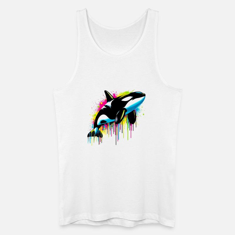 Schwertwal - Männer Bio Tank Top - Weiß