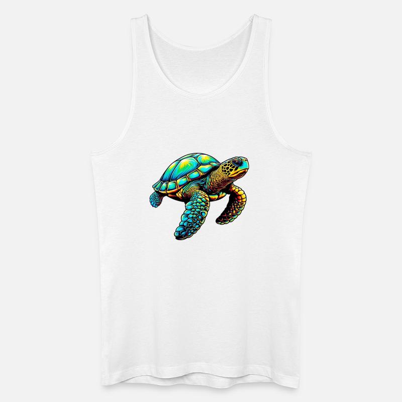 Schildkröte - Männer Bio Tank Top - Weiß