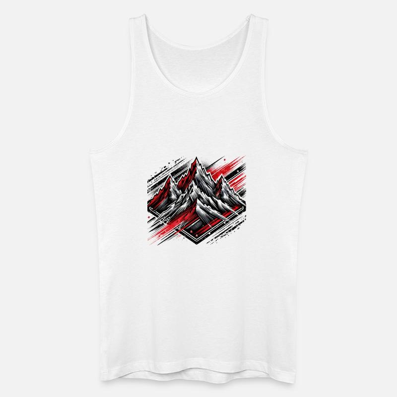 Schroffe Berge - Männer Bio Tank Top - Weiß