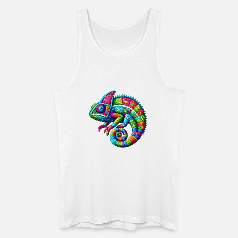 Chamäleon - Männer Bio Tank Top - Weiß