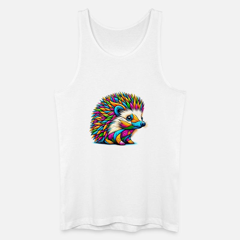 Igel - Männer Bio Tank Top - Weiß