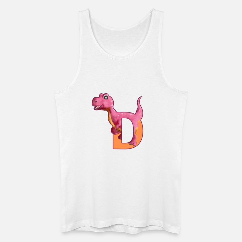 D - DINOSAURIER, Personalisierbar - Männer Bio Tank Top - Weiß