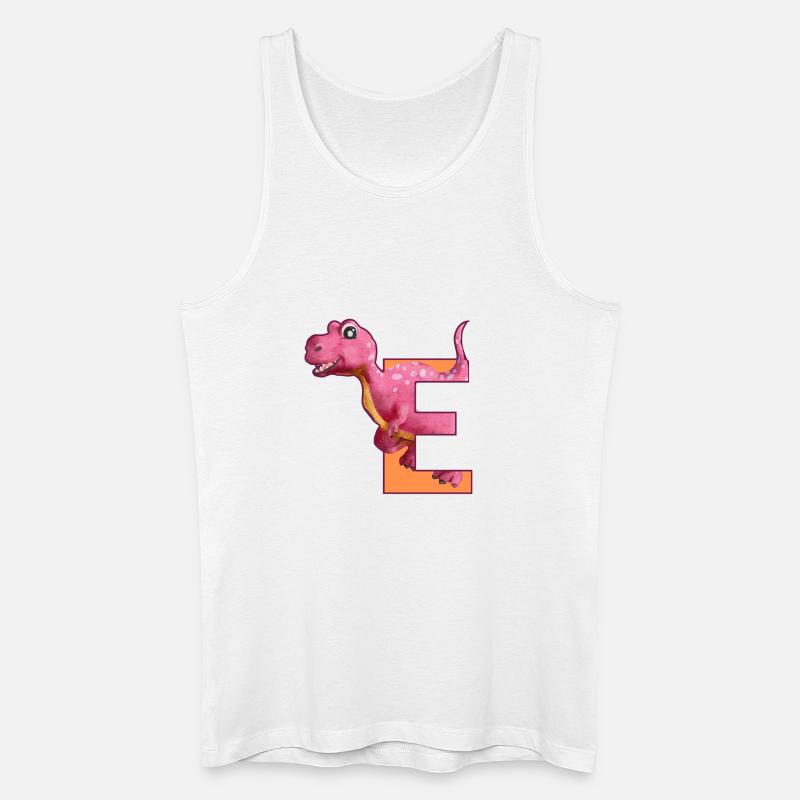 E - DINOSAURIER, Personalisierbar - Männer Bio Tank Top - Weiß