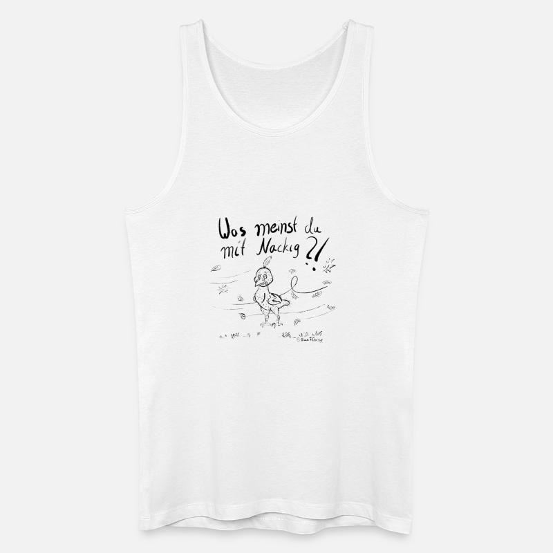 Ein Mausender Vogel im Herbstwind - Männer Bio Tank Top - Weiß