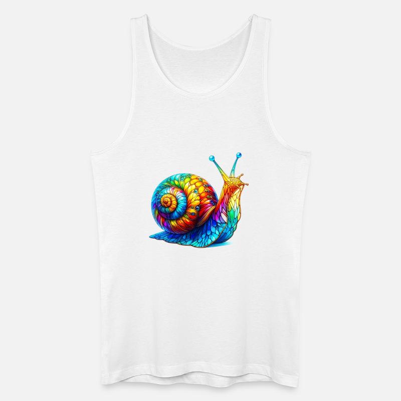 Schnecke - Männer Bio Tank Top - Weiß