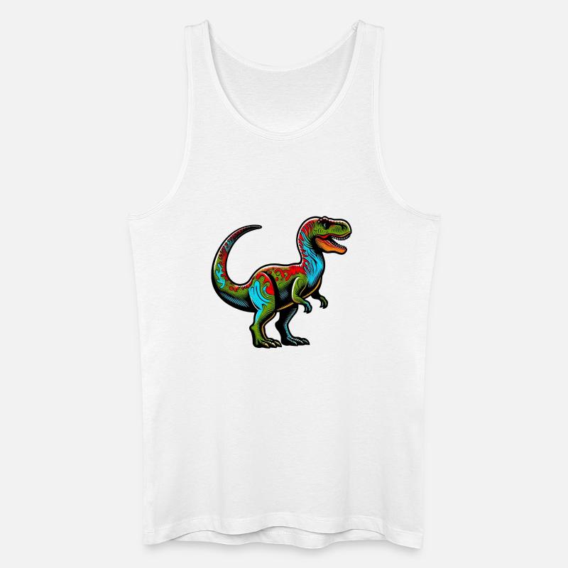 Dinosaurier - Männer Bio Tank Top - Weiß