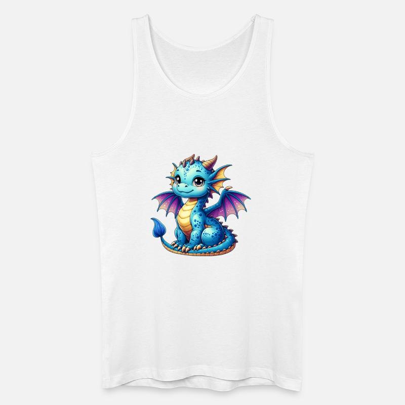 Drache - Männer Bio Tank Top - Weiß