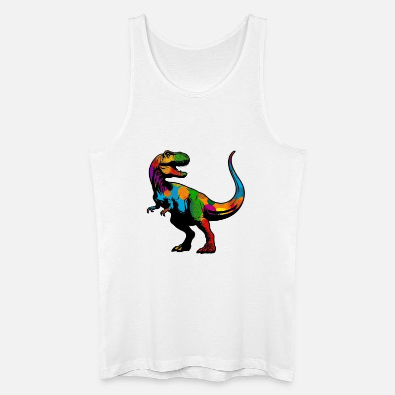 Dinosaurier - Männer Bio Tank Top - Weiß