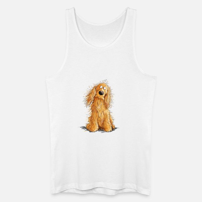 Happy Cocker Spaniel - Männer Bio Tank Top - Weiß