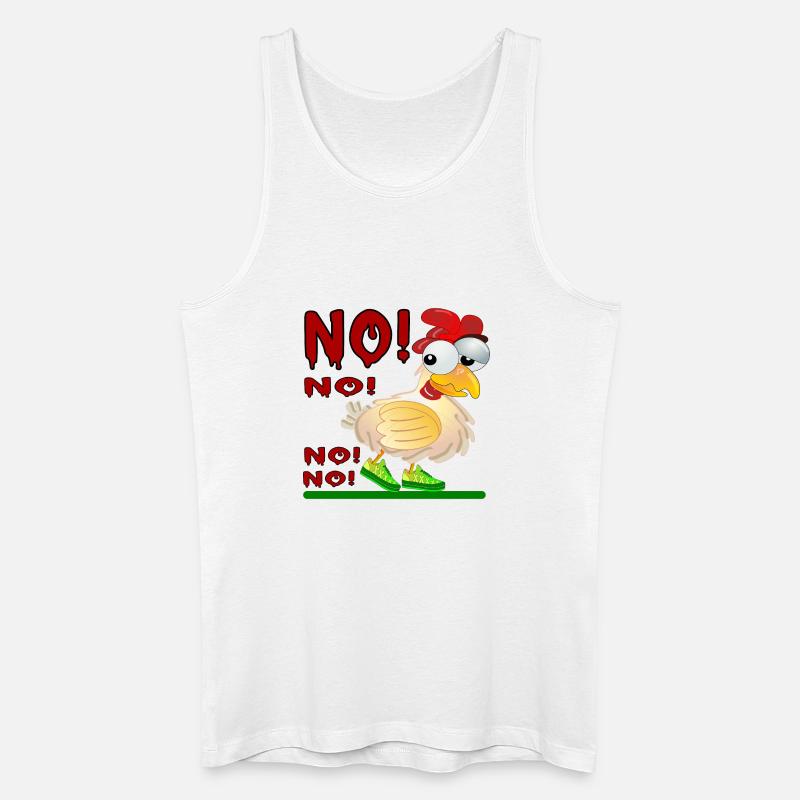 ANTWORT NEIN - HÜHNERSTALL - Männer Bio Tank Top - Weiß