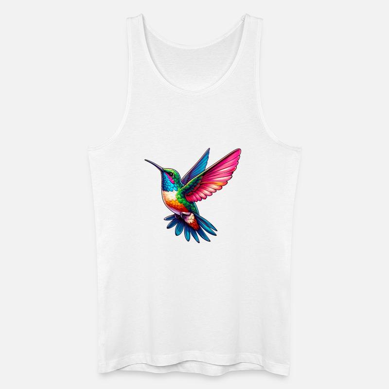 Kolibri - Männer Bio Tank Top - Weiß