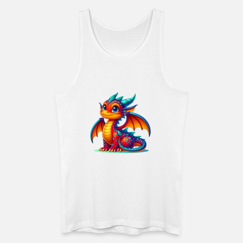 Drache - Männer Bio Tank Top - Weiß