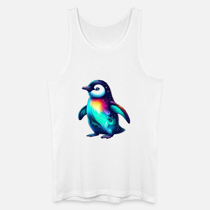 Pinguin - Männer Bio Tank Top - Weiß
