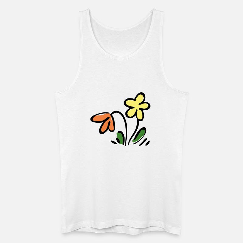 Blumen - Männer Bio Tank Top - Weiß