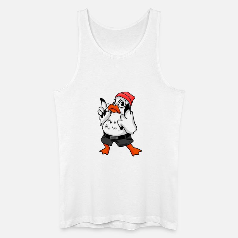 Möwe Cool - Männer Bio Tank Top - Weiß