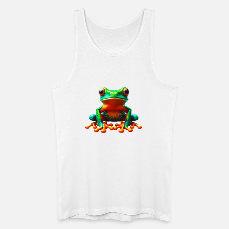 Frosch - Männer Bio Tank Top - Weiß
