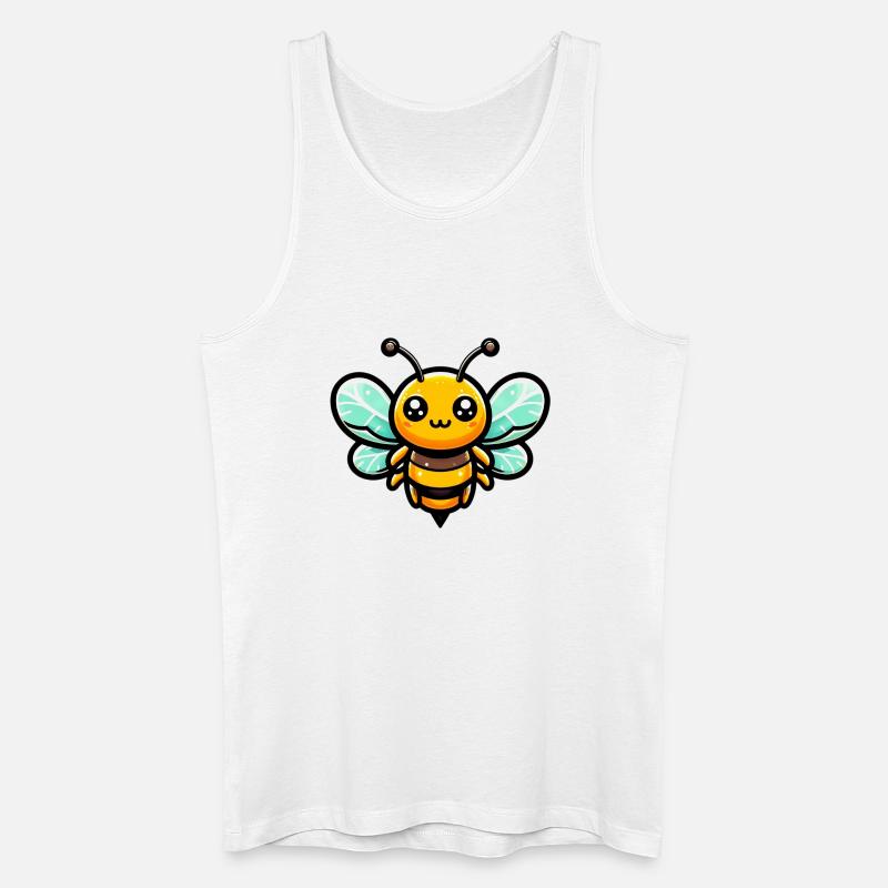 Biene - Männer Bio Tank Top - Weiß
