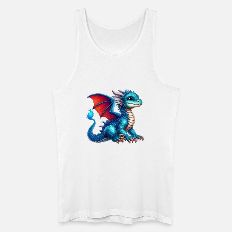 Drache - Männer Bio Tank Top - Weiß