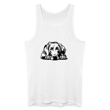 Weimaraner - Männer Bio Tank Top - Weiß - Vorne
