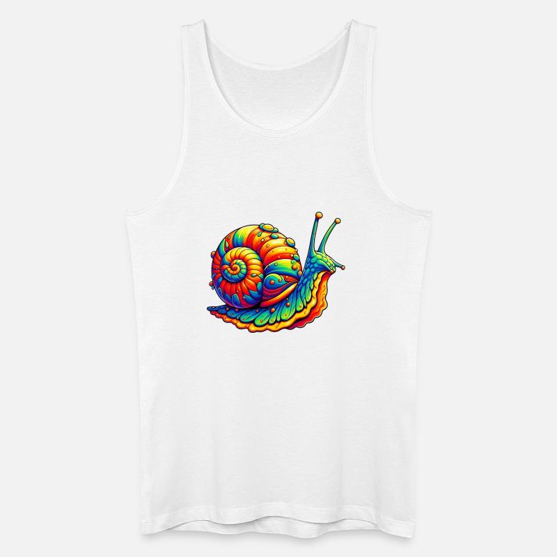 Schnecke - Männer Bio Tank Top - Weiß
