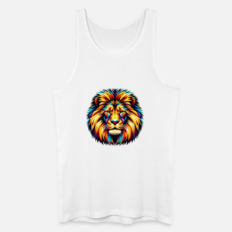 Löwe - Männer Bio Tank Top - Weiß