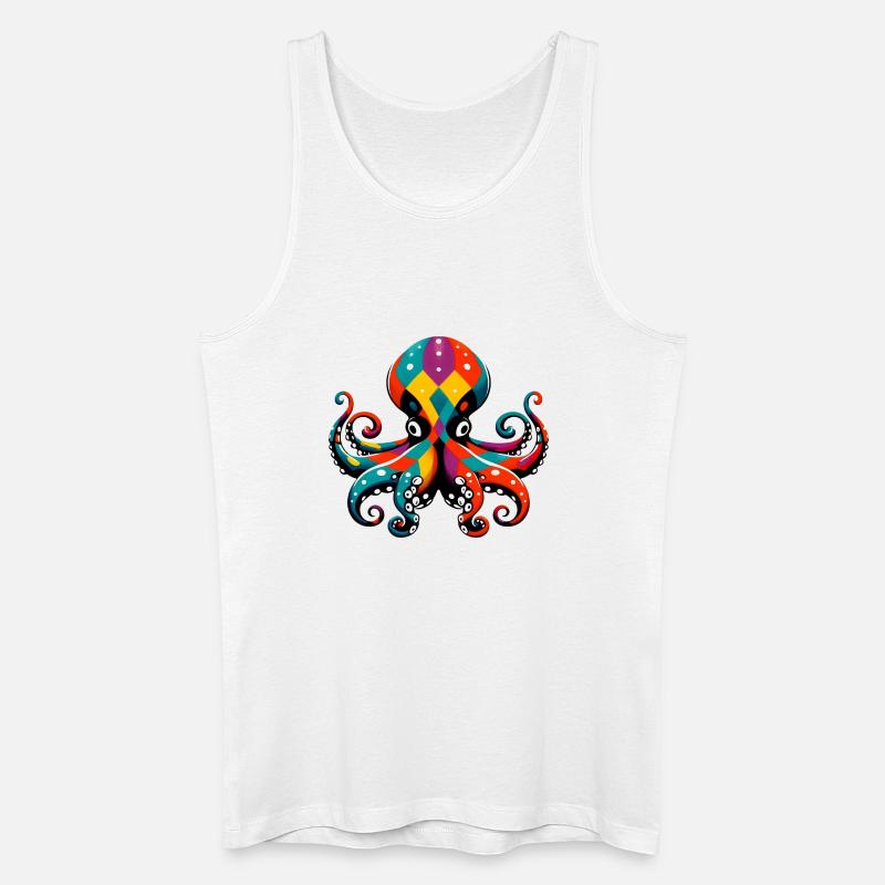 Krake - Männer Bio Tank Top - Weiß
