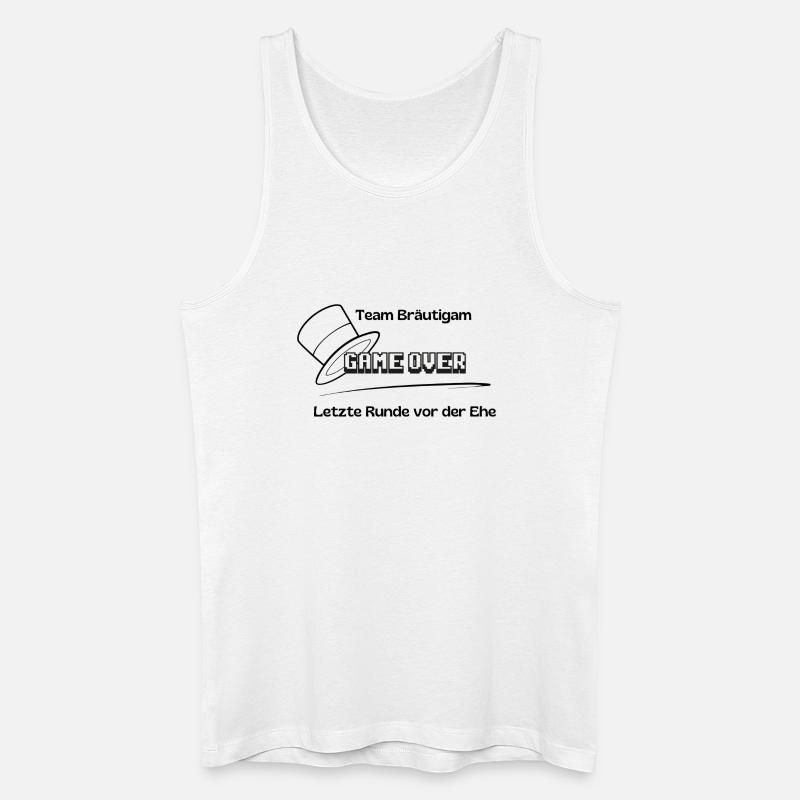 Team Bräutigam Game Over - Männer Bio Tank Top - Weiß