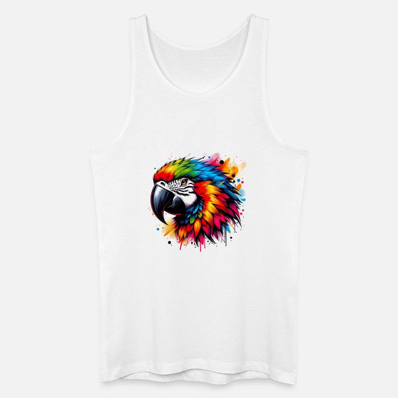 Papagei - Männer Bio Tank Top - Weiß