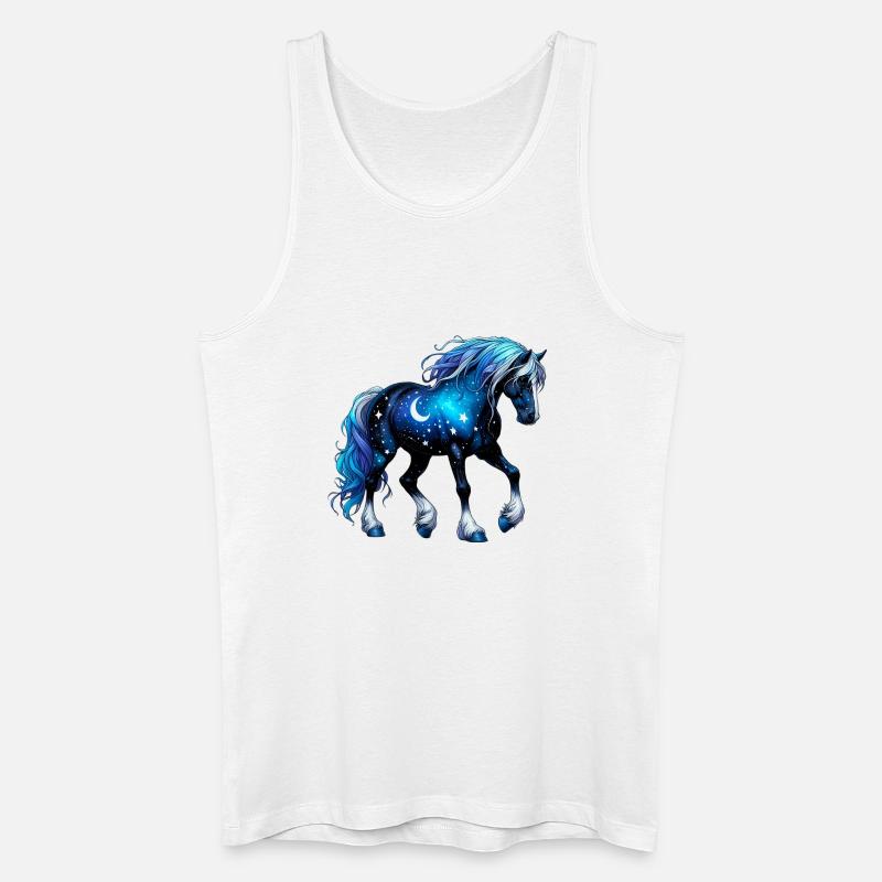 Pferd - Männer Bio Tank Top - Weiß