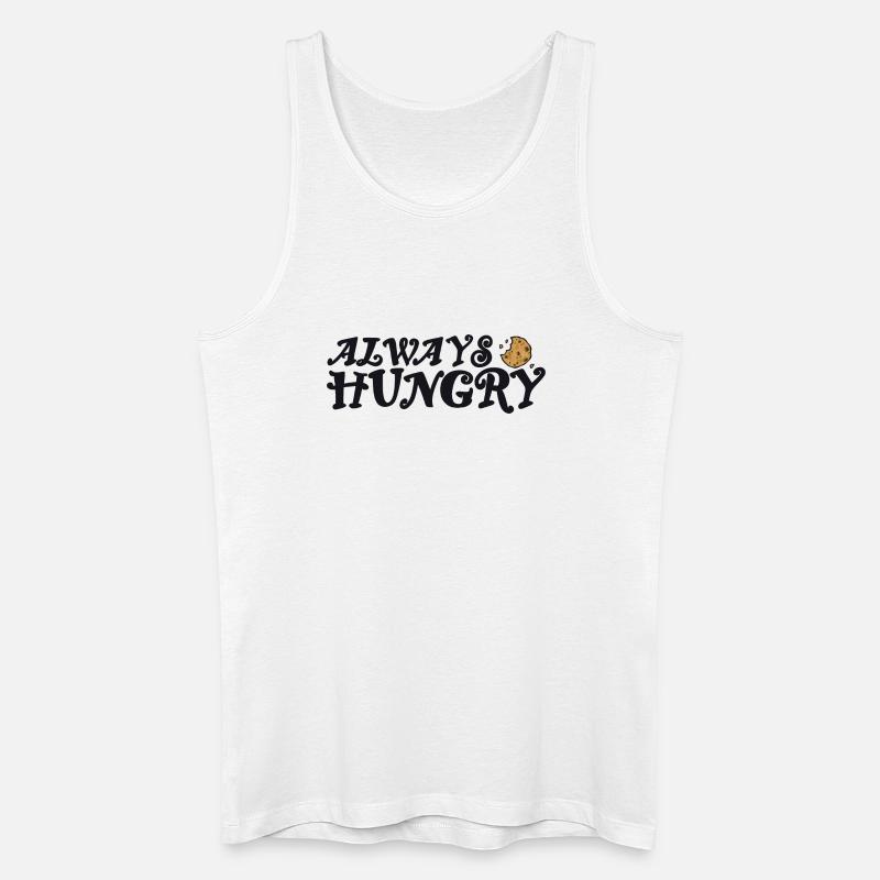 Always hungry mit Cookie - Männer Bio Tank Top - Weiß