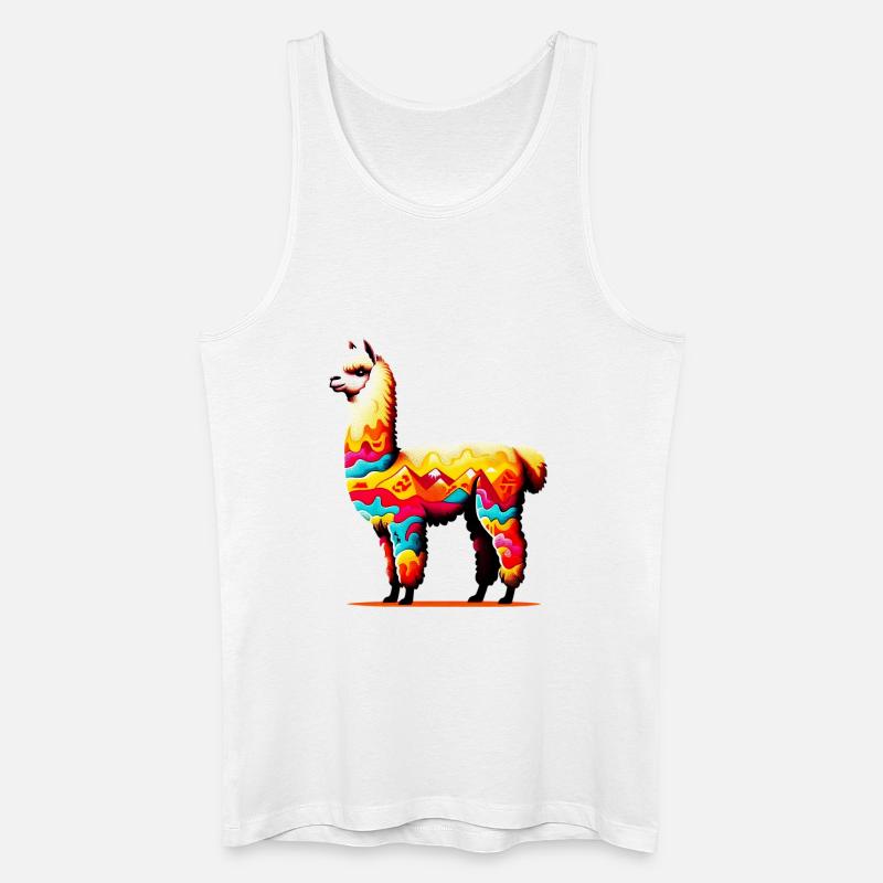 Alpaka - Männer Bio Tank Top - Weiß