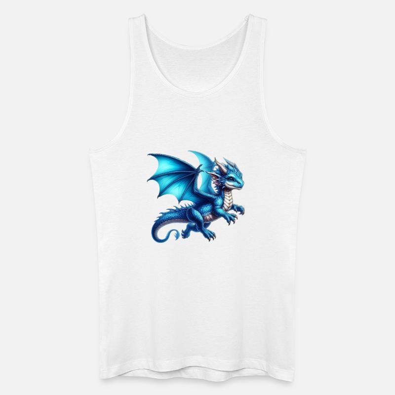 Drache - Männer Bio Tank Top - Weiß