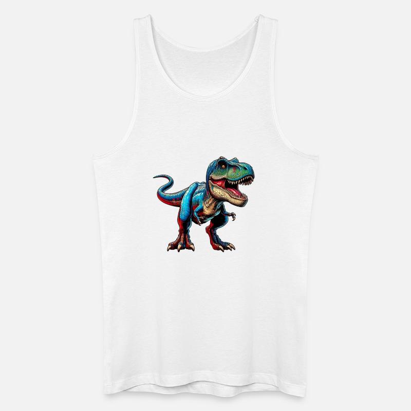 Dinosaurier - Männer Bio Tank Top - Weiß