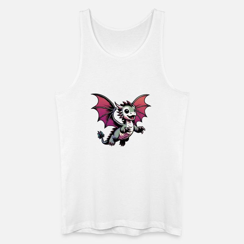 Drache - Männer Bio Tank Top - Weiß
