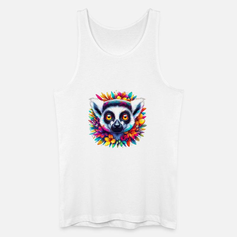 Lemur - Männer Bio Tank Top - Weiß