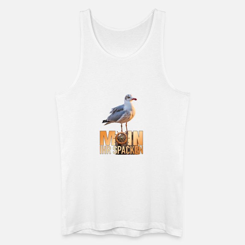 Moin ihr Spacken - Männer Bio Tank Top - Weiß