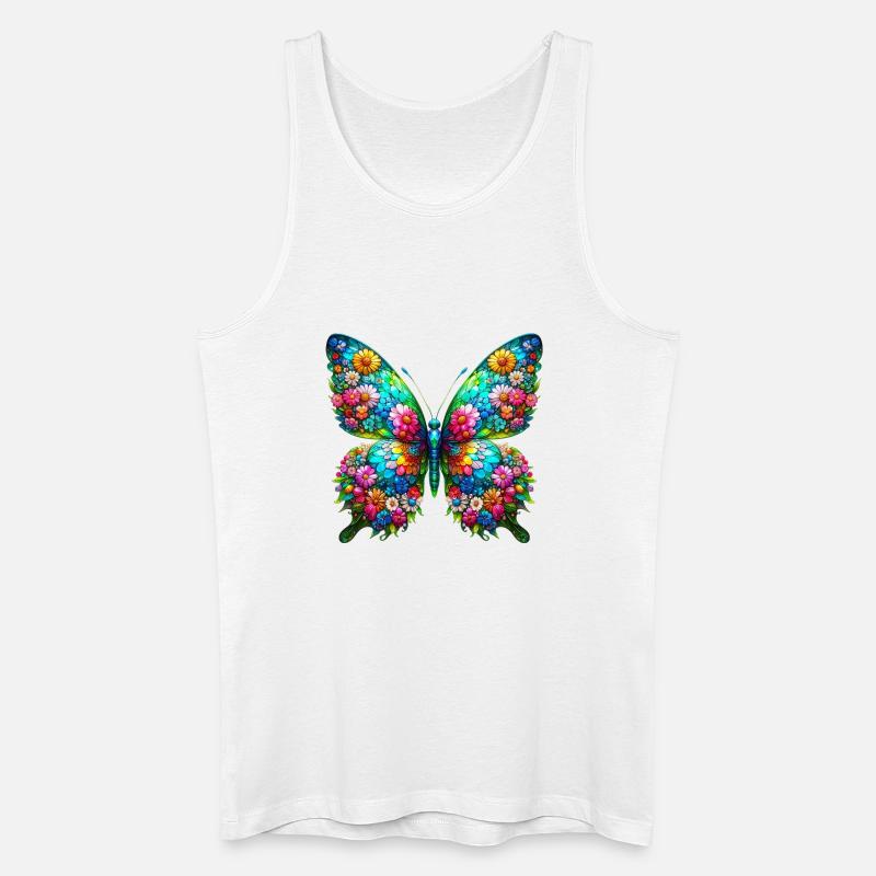 Schmetterling - Männer Bio Tank Top - Weiß