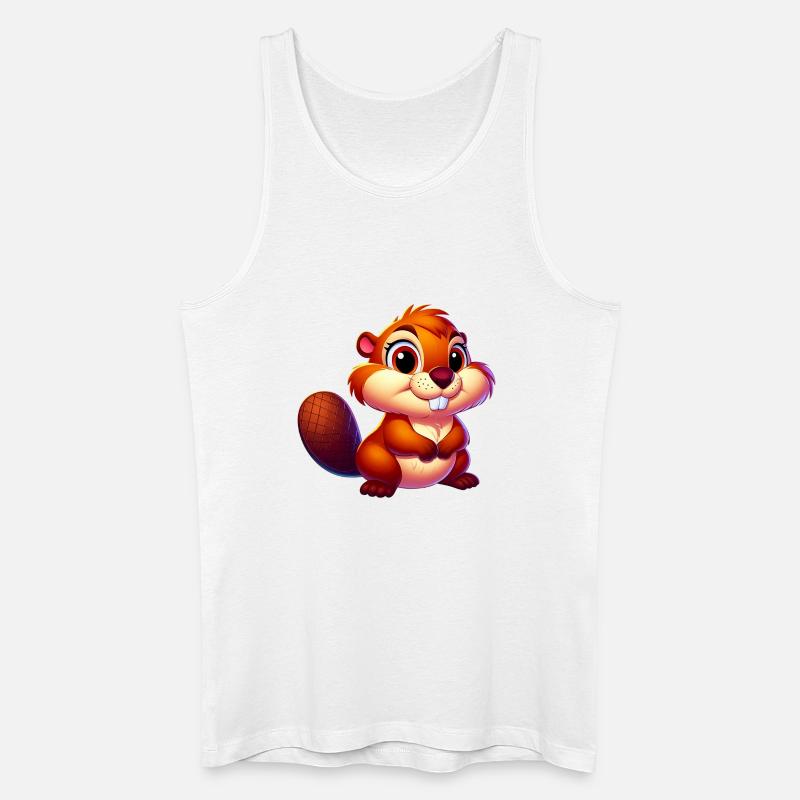 Bieber - Männer Bio Tank Top - Weiß