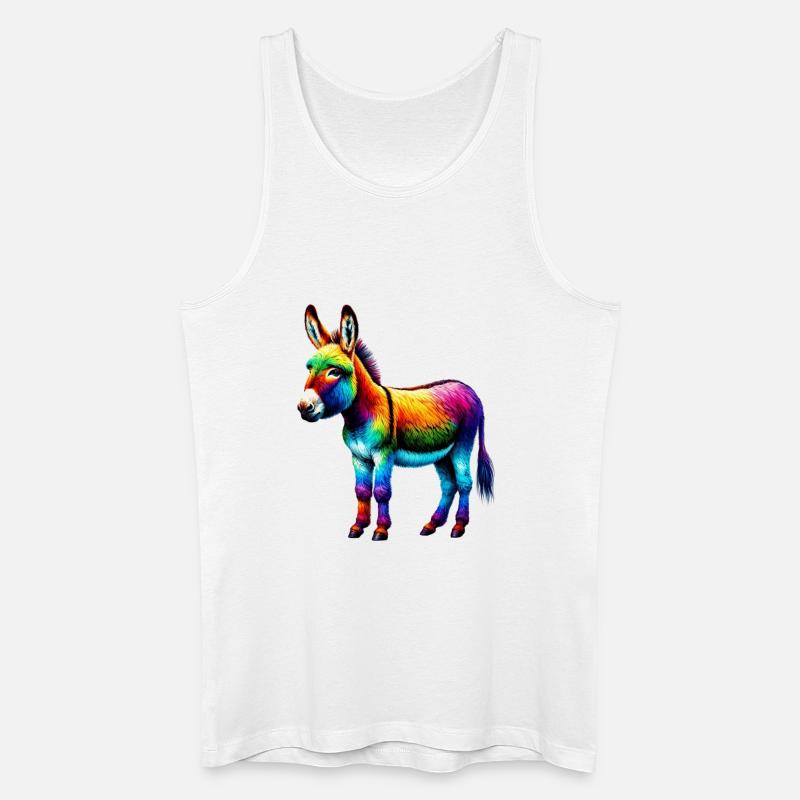 Esel-Maultier - Männer Bio Tank Top - Weiß