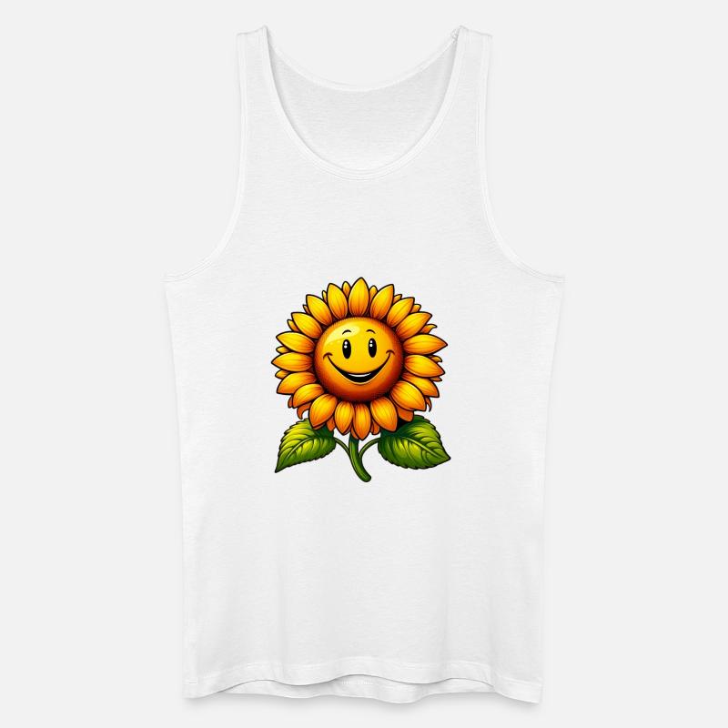 Sonnenblume - Männer Bio Tank Top - Weiß