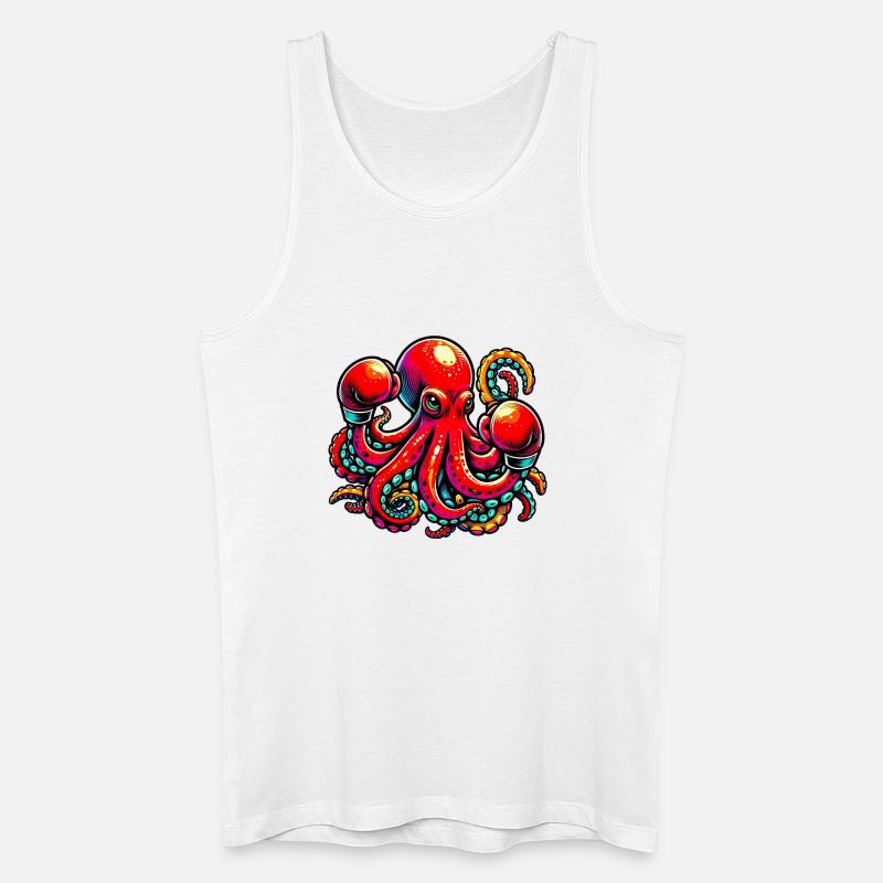 Krake - Männer Bio Tank Top - Weiß