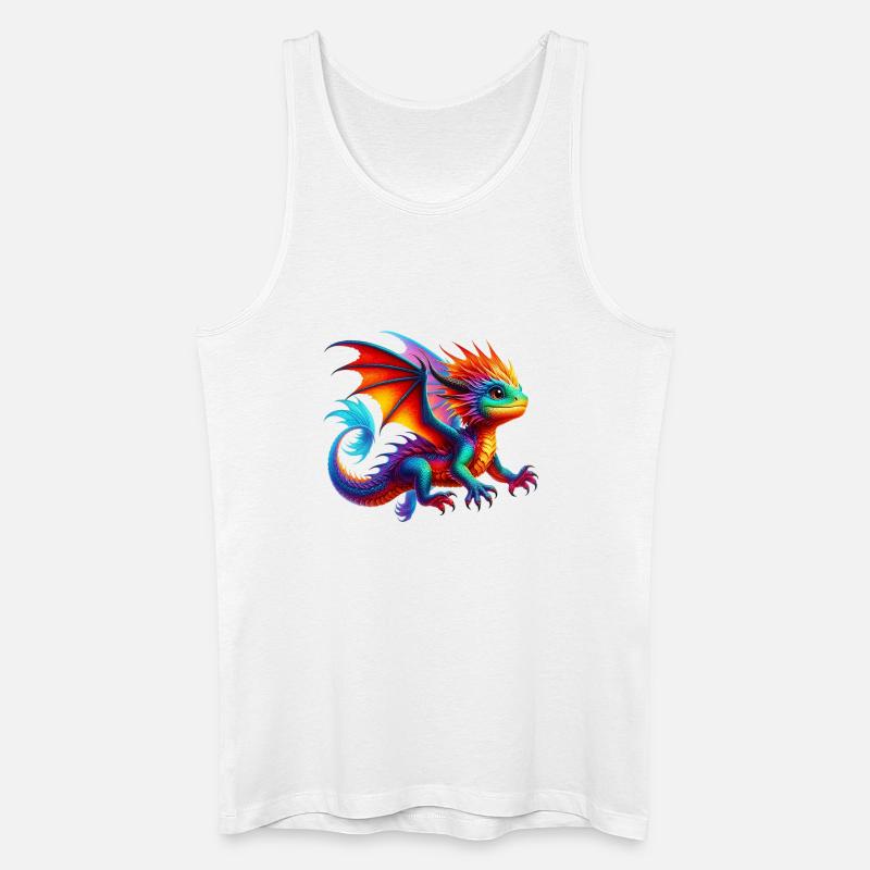 Drache - Männer Bio Tank Top - Weiß